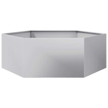 vidaXL Garden Planter Outdoor Flower Pot Planter Pot Hexagon Galvanized Steel