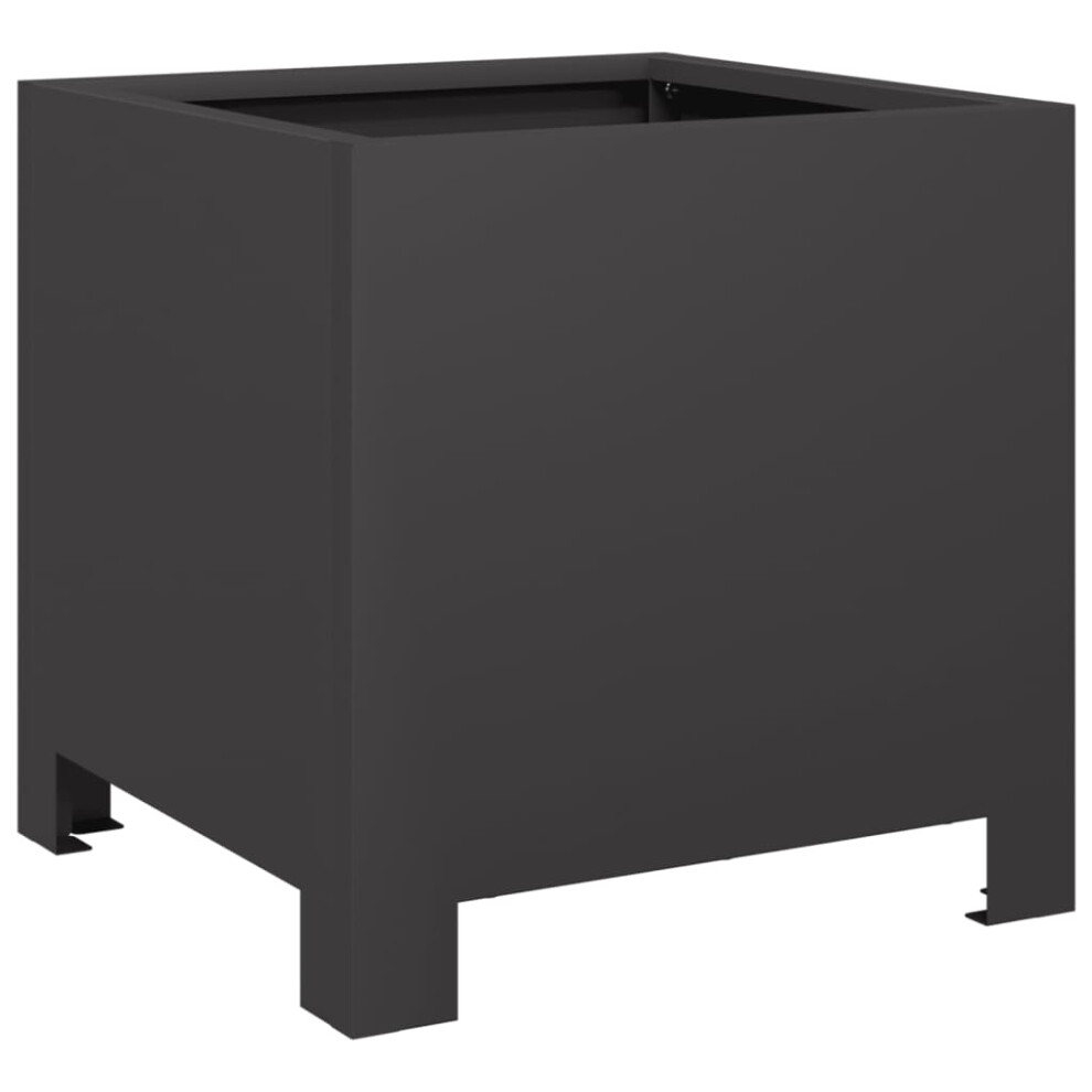 Vidaxl Garden Planter Plant Pot Flower Pot Outdoor Planter Box Black Steel