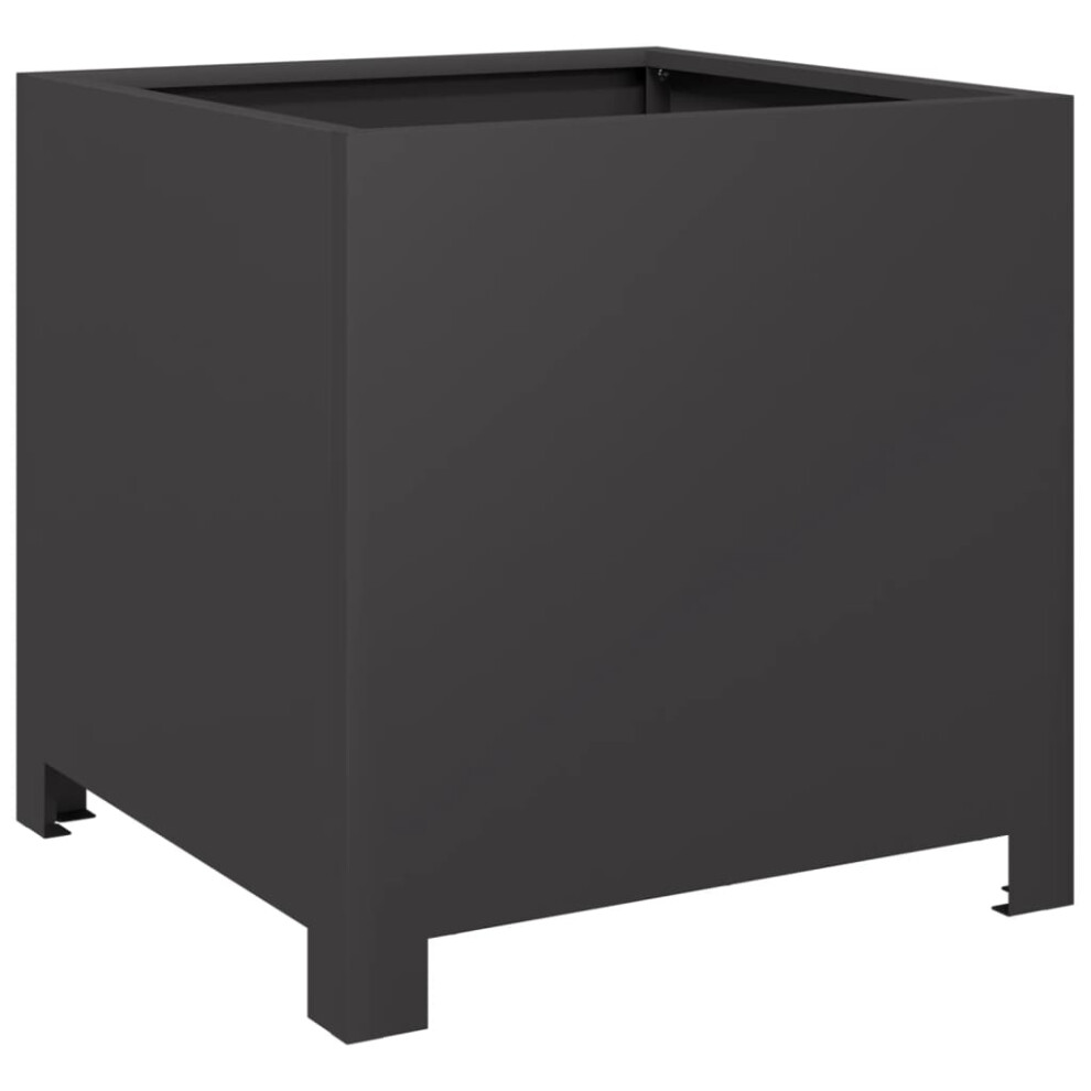 Vidaxl Garden Planter Plant Pot Flower Pot Outdoor Planter Box Black Steel