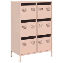 vidaXL Highboard Pink 68x39x101.5 cm Steel book cabinet modern book cabinet