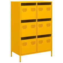 vidaXL Highboard Mustard Yellow 68x39x101.5 cm Steel book cabinet