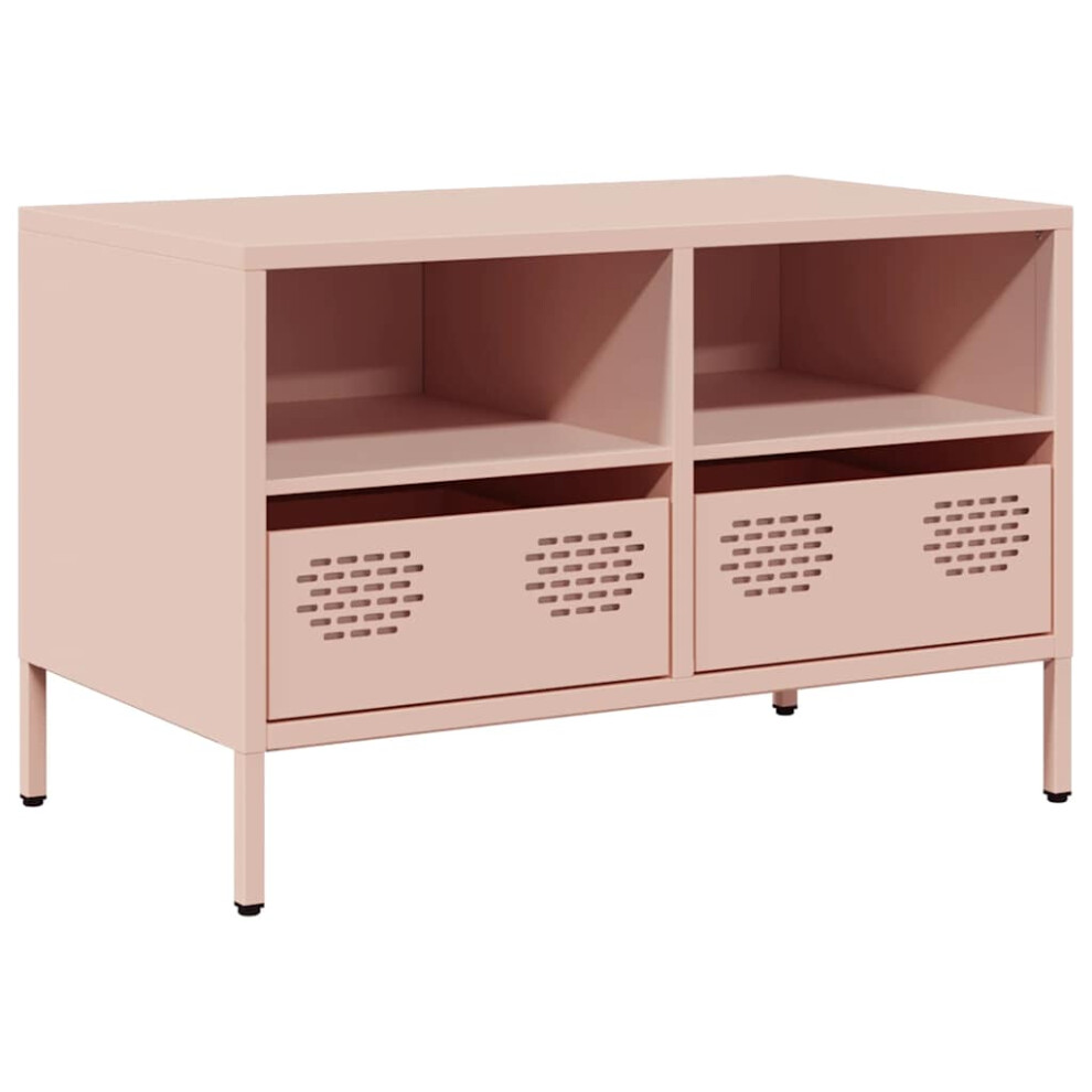 Vidaxl (Pink, 68 X 39 X 43.5 Cm) Tv Cabinet Tv Stand Tv Unit Entertainment Centre Cold-Rolled Steel