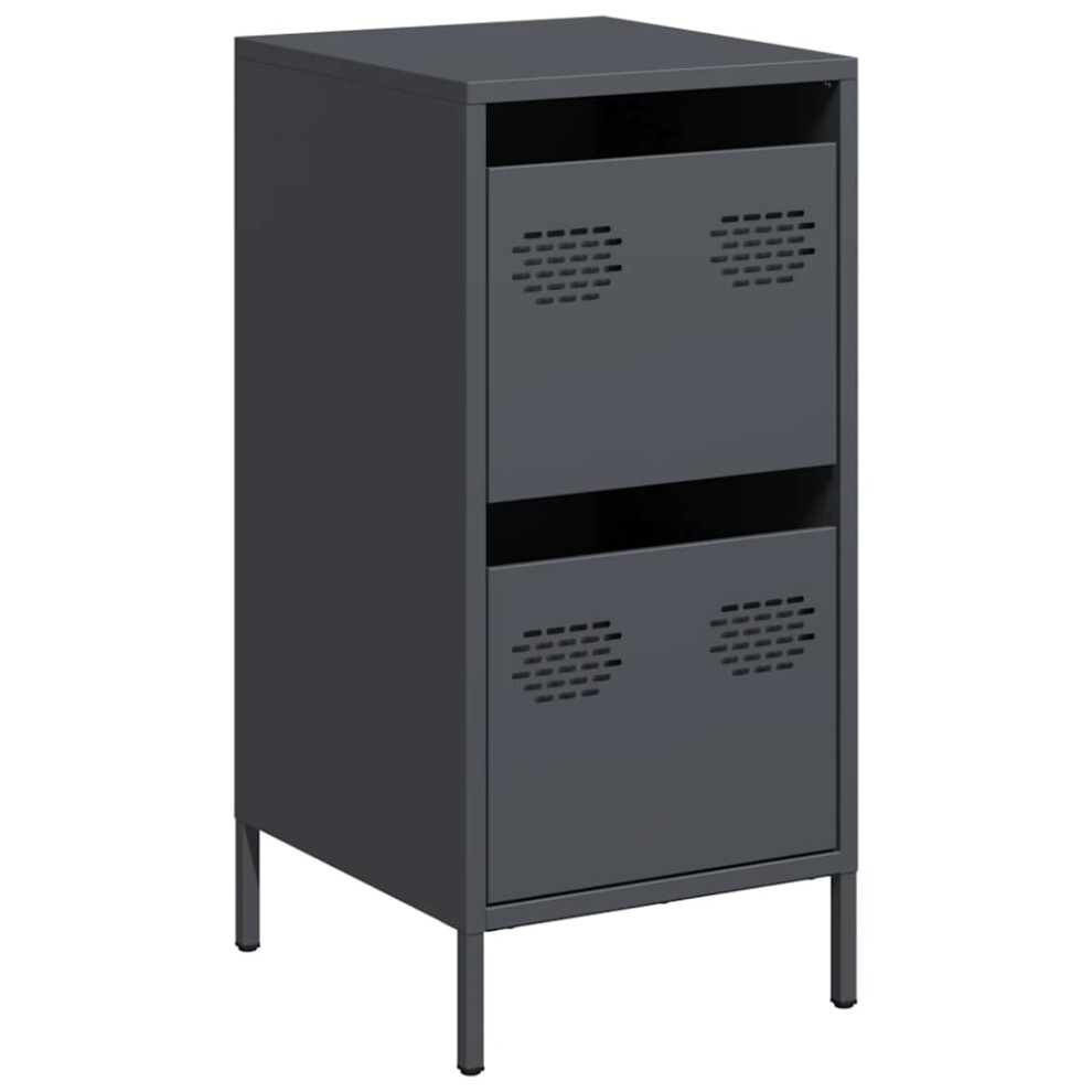 Vidaxl Sideboard Anthracite 35X39x73.5 Cm Cold-Rolled Steel Storage Cabinet