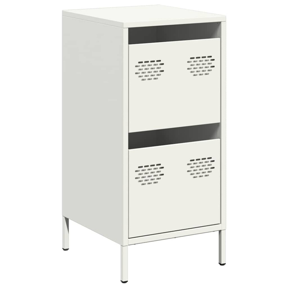 Vidaxl Sideboard White 35X39x73.5 Cm Cold-Rolled Steel Storage Cabinet