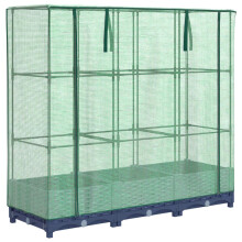 vidaXL Hochbeet mit Gewächshausabdeckung Rattanoptik 120x40x123 cm