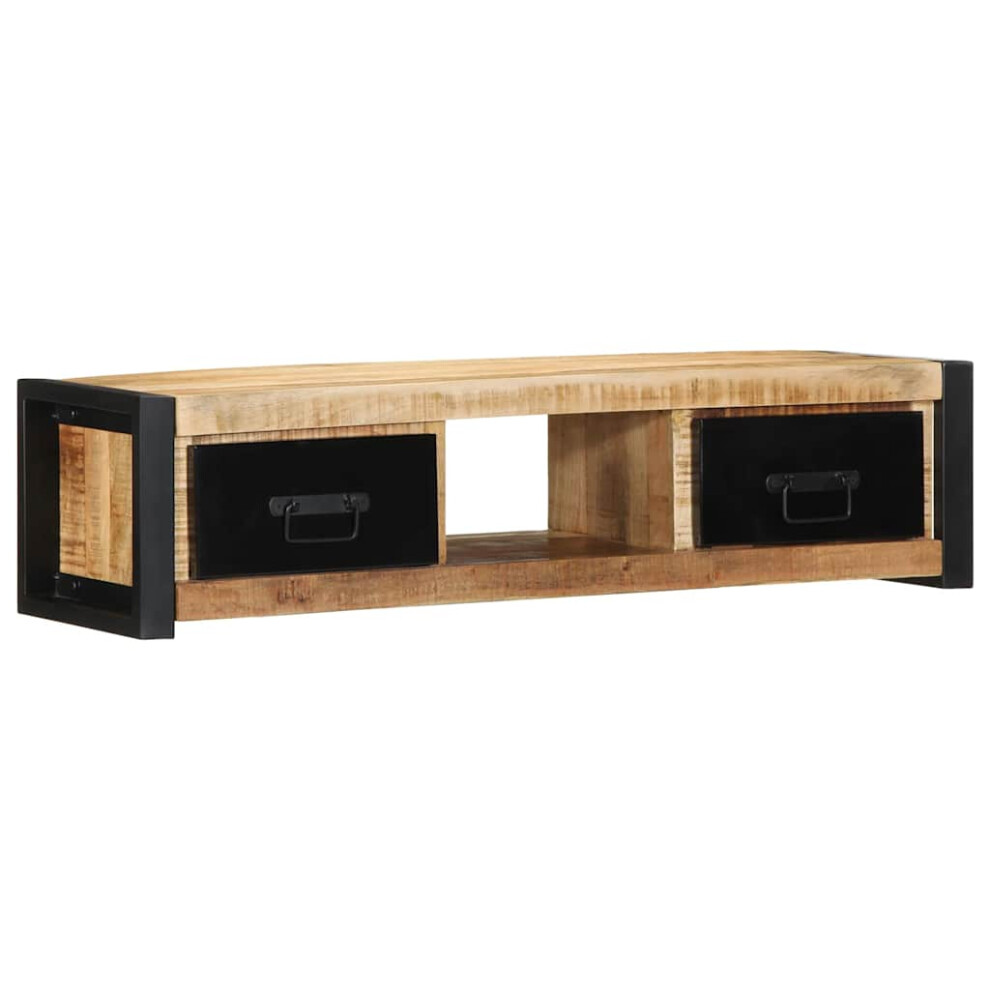 Vidaxl (Solid Rough Mango Wood) Tv Cabinet 100X30x25 Cm Solid Rough Wood Mango Tv Stand Tv Sideboard