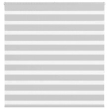 vidaXL Zebra Blind Light Grey 145x150 cm Fabric Width 140.9 cm Polyester