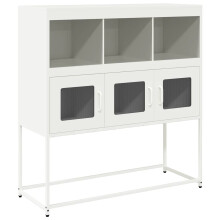 (white) vidaXL Sideboard Mustard Yellow 100.5x39x107 cm Cold-rolled Steel
