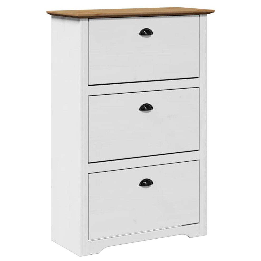Vidaxl (White And Brown) Shoe Rack Shoe Cabinet Shoe Storage Shelf Organiser Hallway Cupboard White,Brown