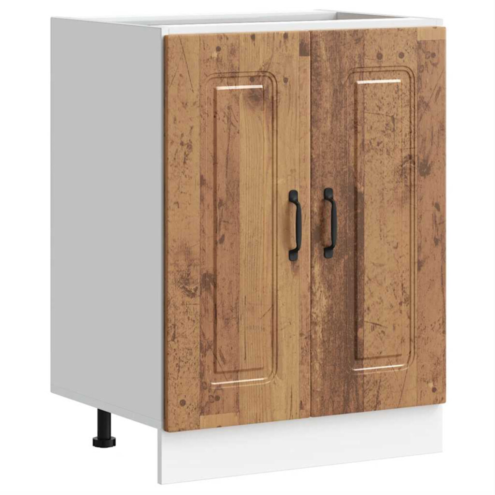 Vidaxl Sink Base Cabinet Kalmar Old Wood 60X46x81.5 Cm Engineered Wood