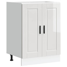 vidaXL Kitchen Base Cabinet Porto High Gloss White Engineered Wood
