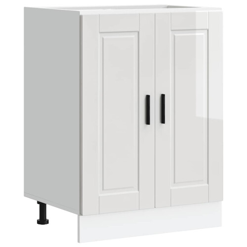 VidaXL vidaXL Kitchen Base Cabinet Porto High Gloss White Engineered Wood