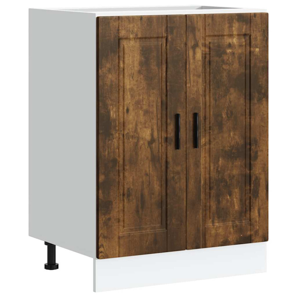 Vidaxl Kitchen Base Cabinet Porto Smoked Oak Engineered Wood Sink Base Cabinet