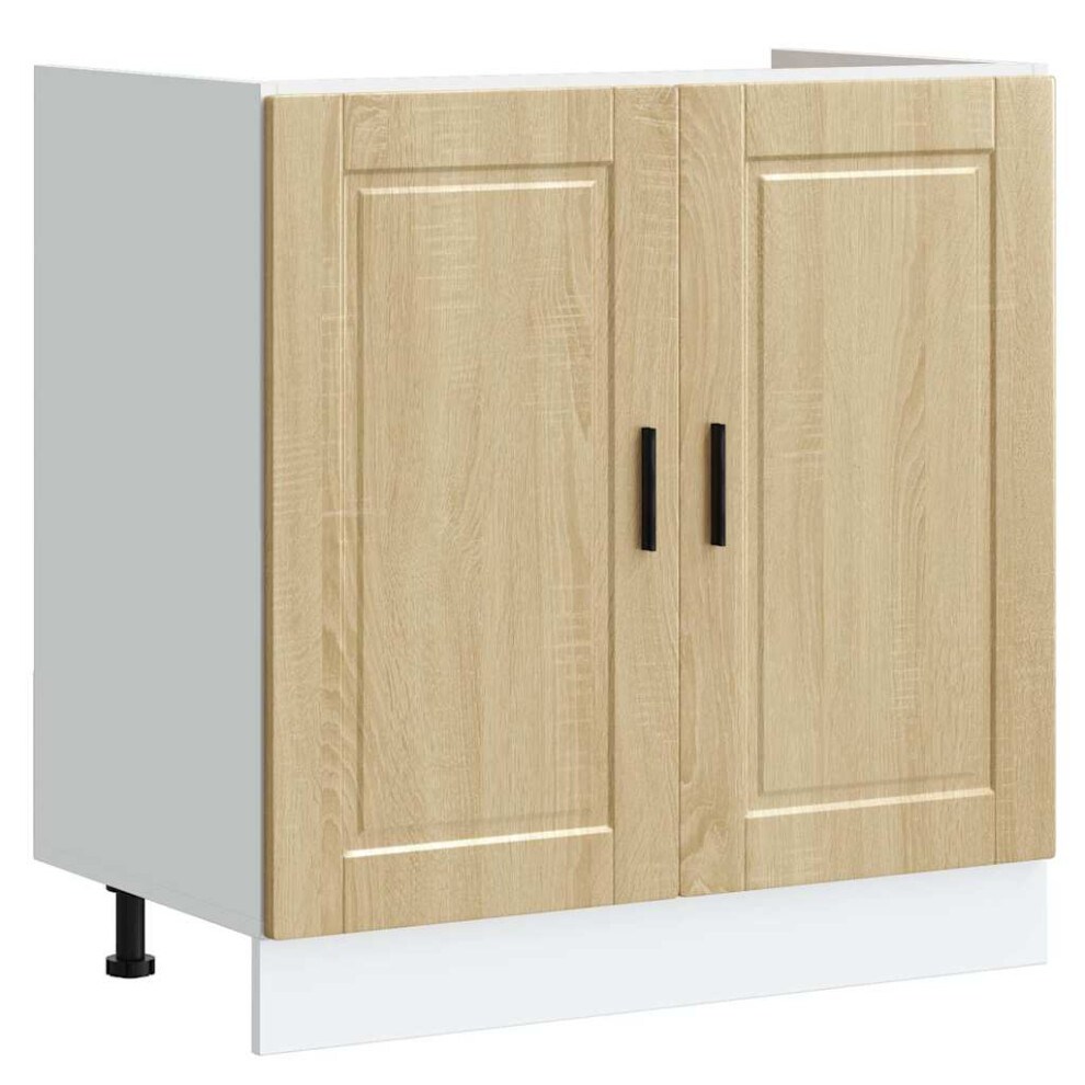 Vidaxl Sink Base Cabinet "Porto" Sonoma Oak 80X46x81.5 Cm Engineered Wood