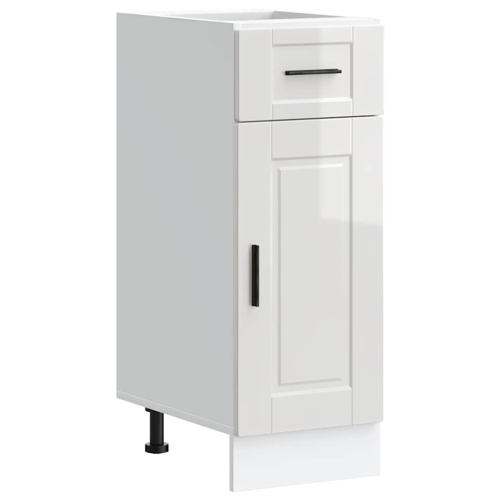 Vidaxl (High Gloss White, 1 Pcs) Oven Cabinet Kitchen Cabinet Oven Unit Oven Base Unit Engineered Wood