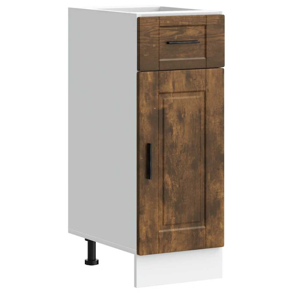 Vidaxl Kitchen Base Cabinetâ Porto Smoked Oak Engineered Wood Sink Base Cabinet 8721158422880