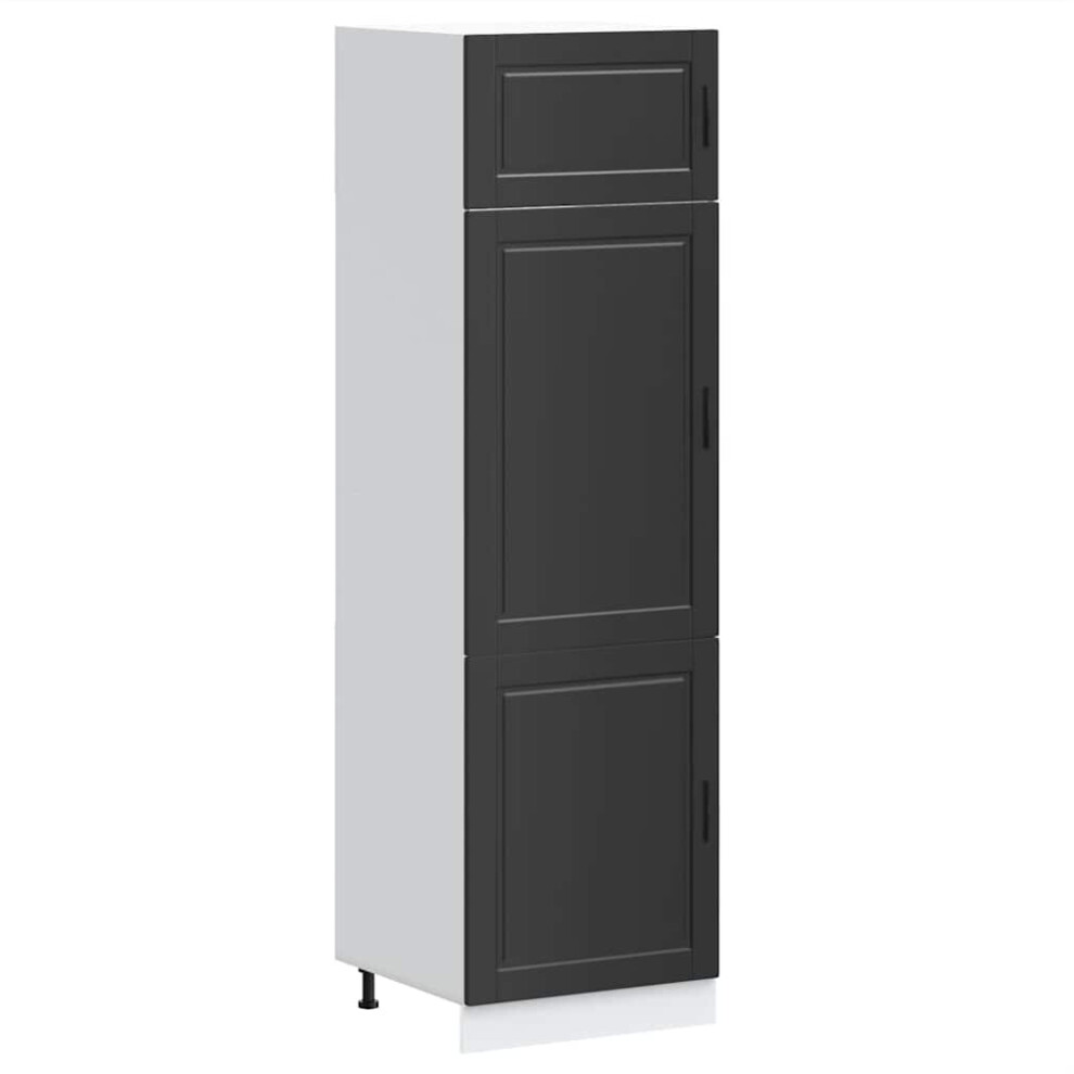 vidaXL Kitchen Cupboard "Porto" Black Engineered Wood kitchen cabinet unit