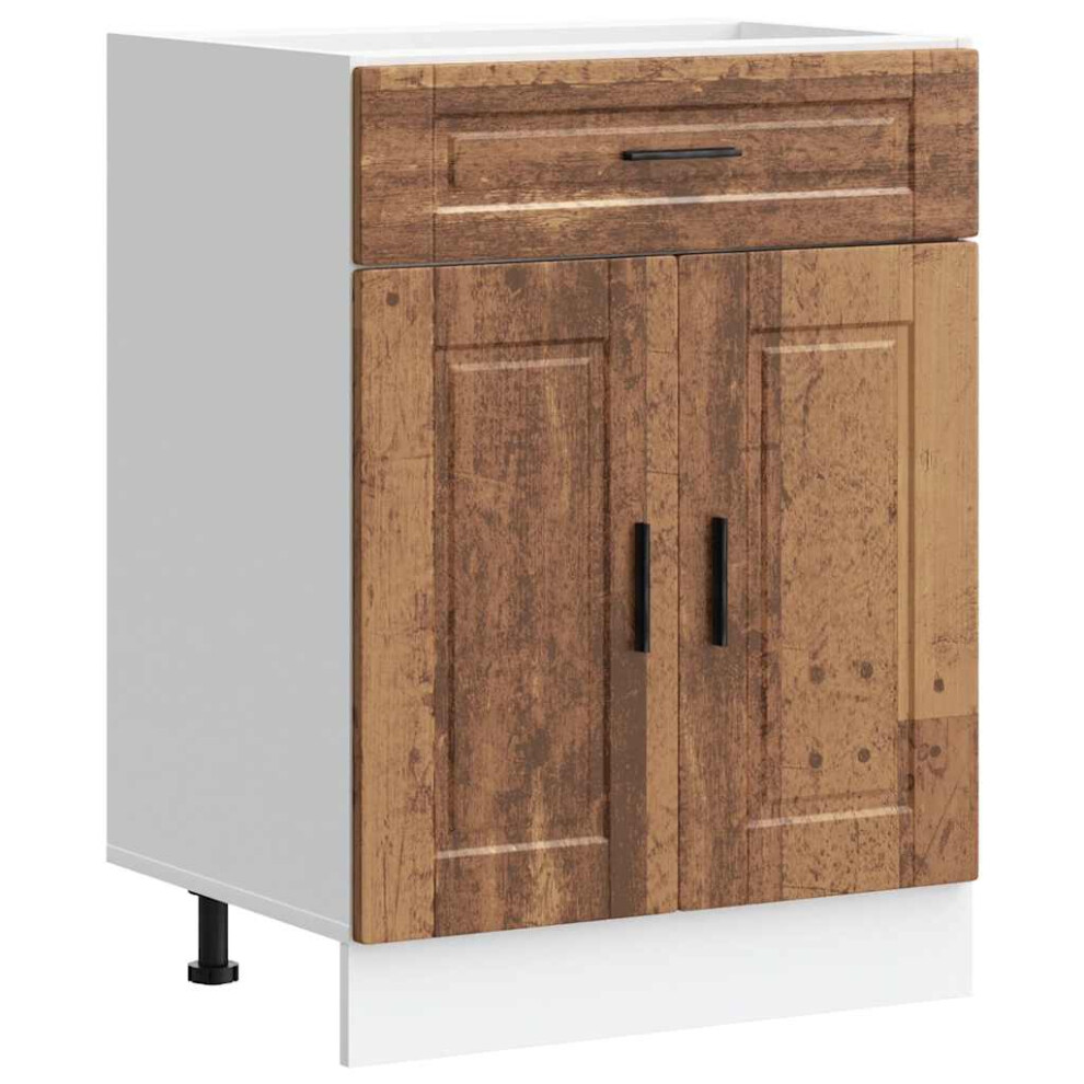 Vidaxl Kitchen Base Cabinetâ Porto Old Wood Engineered Wood Sink Base Cabinet