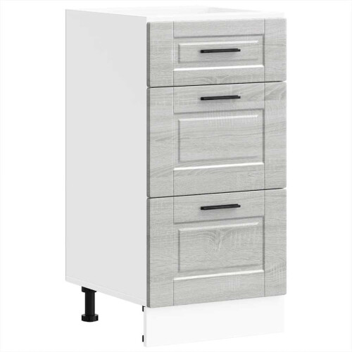 VidaXL vidaXL Kitchen Base Cabinet Porto Grey Sonoma Engineered Wood