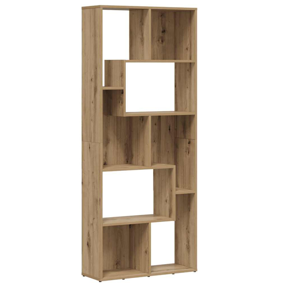 Vidaxl (Artisan Oak) Book Cabinet Bookshelf Bookcase Storage Rack Book Stand Engineered Wood Brown