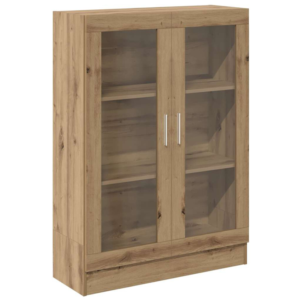 Vidaxl (Artisan Oak) Vitrine Cabinet Book Stand Rack Cupboard Highboard Engineered Wood