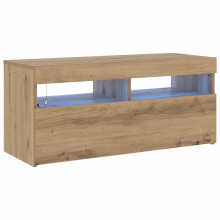 (artisan oak, 90 x 35 x 40 cm/ 1 pcs) vidaXL TV Cabinet with LED Lights Sideboard TV Stand TV Unit Hifi Cabinet