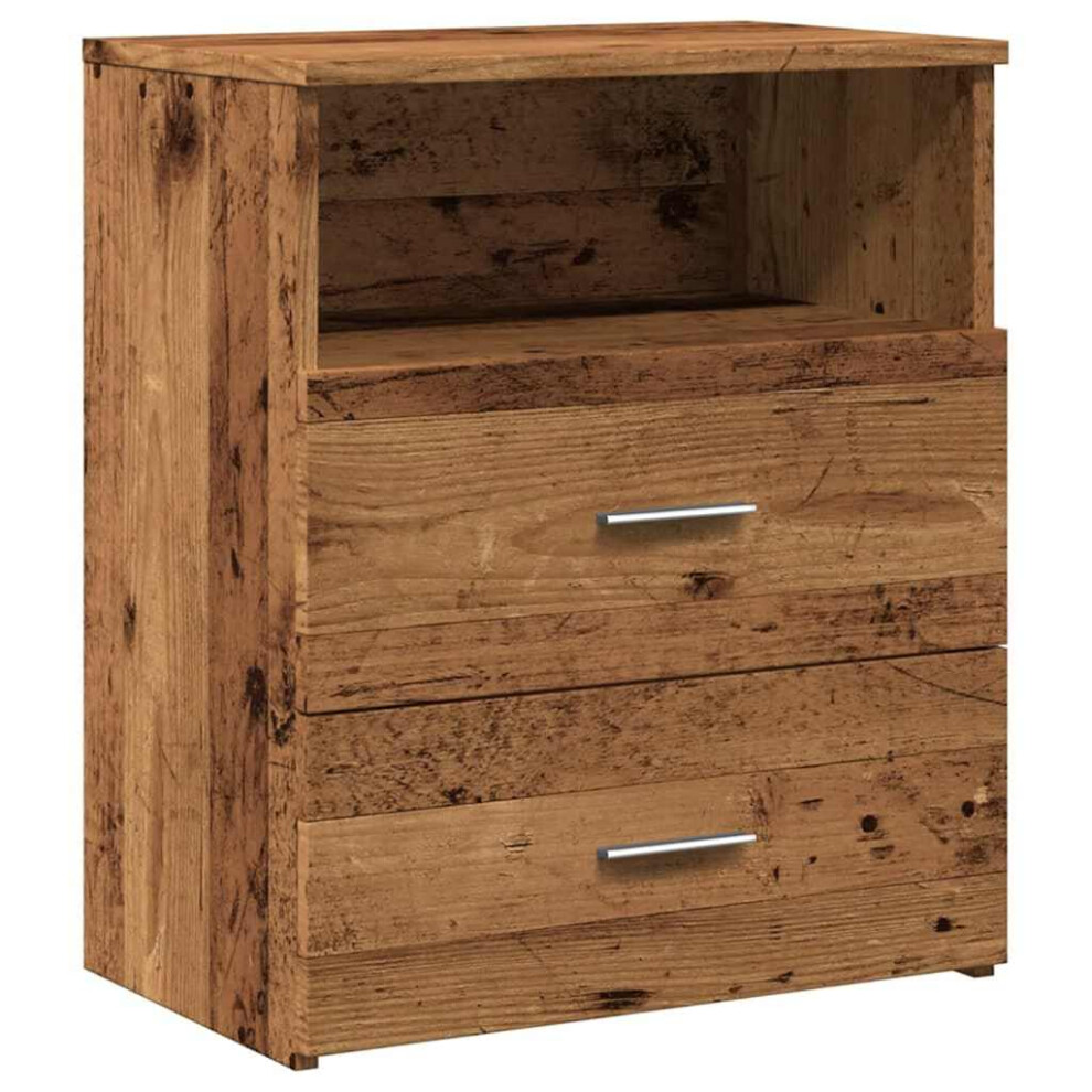 Vidaxl (Old Wood, 1 Pcs) Bed Cabinet Bedside Cabinet Storage Cabinet Nightstand Bed Side Table