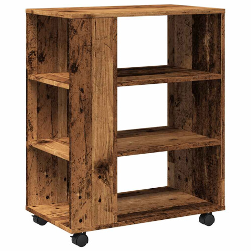 VidaXL vidaXL Rollcontainer Altholz-Optik 60x35x75 cm Holzwerkstoff