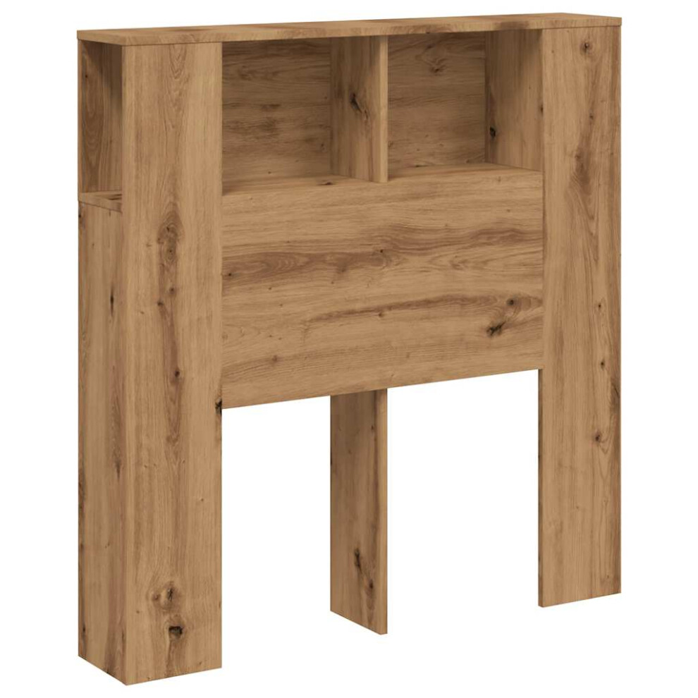 Vidaxl Headboard Cabinet Bookcase Bed Headboard Artisan Oak Engineered Wood