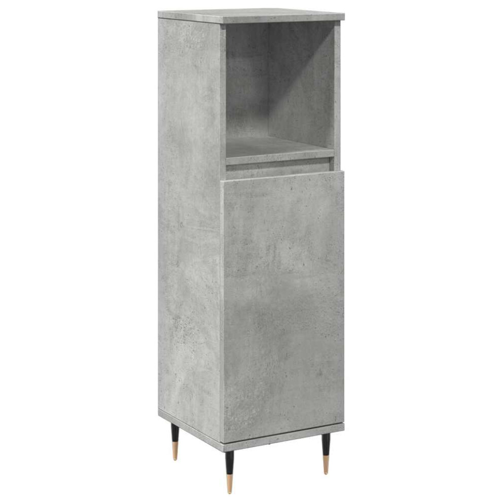 Vidaxl Bathroom Cabinet Cupboard Vanity Unit Concrete Engineered Wood Grey