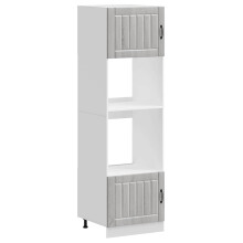 (grey sonoma, 2 pcs) vidaXL Oven Cabinets Kitchen Cabinet Oven Unit 2 pcs Kalmar Engineered Wood