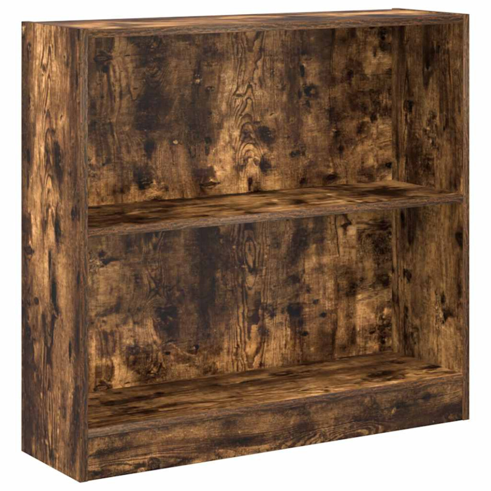 Vidaxl (Smoked Oak, 80 X 24 X 76 Cm) Book Cabinet Display Rack Bookshelf Storage Shelf Rack Engineered Wood