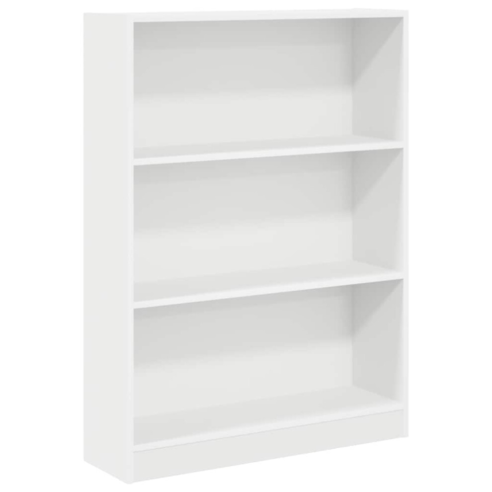 Vidaxl (White, 80 X 24 X 109 Cm) Book Cabinet Display Rack Bookshelf Storage Shelf Rack Engineered Wood