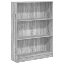 (grey sonoma, 80 x 24 x 109 cm) vidaXL Book Cabinet Display Rack Bookshelf Storage Shelf Rack Engineered Wood