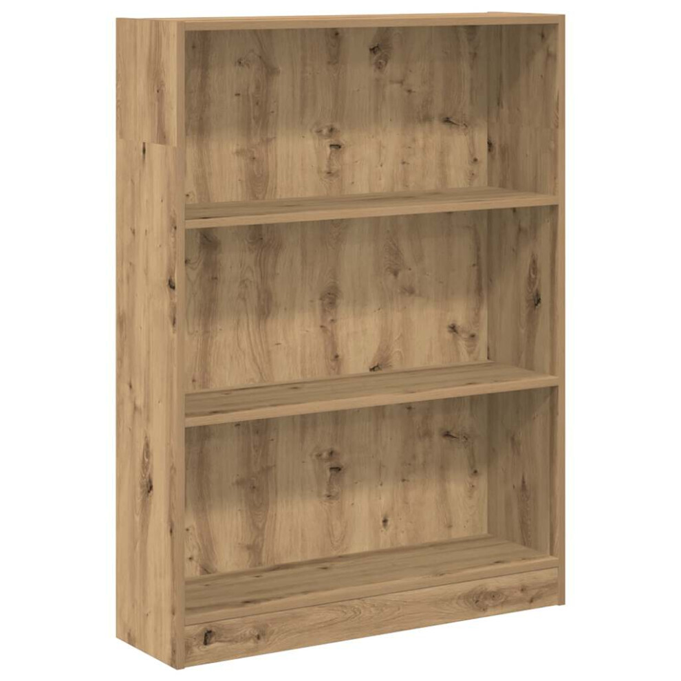 Vidaxl (Oak, 80 X 24 X 109 Cm) Book Cabinet Display Rack Bookshelf Storage Shelf Rack Engineered Wood