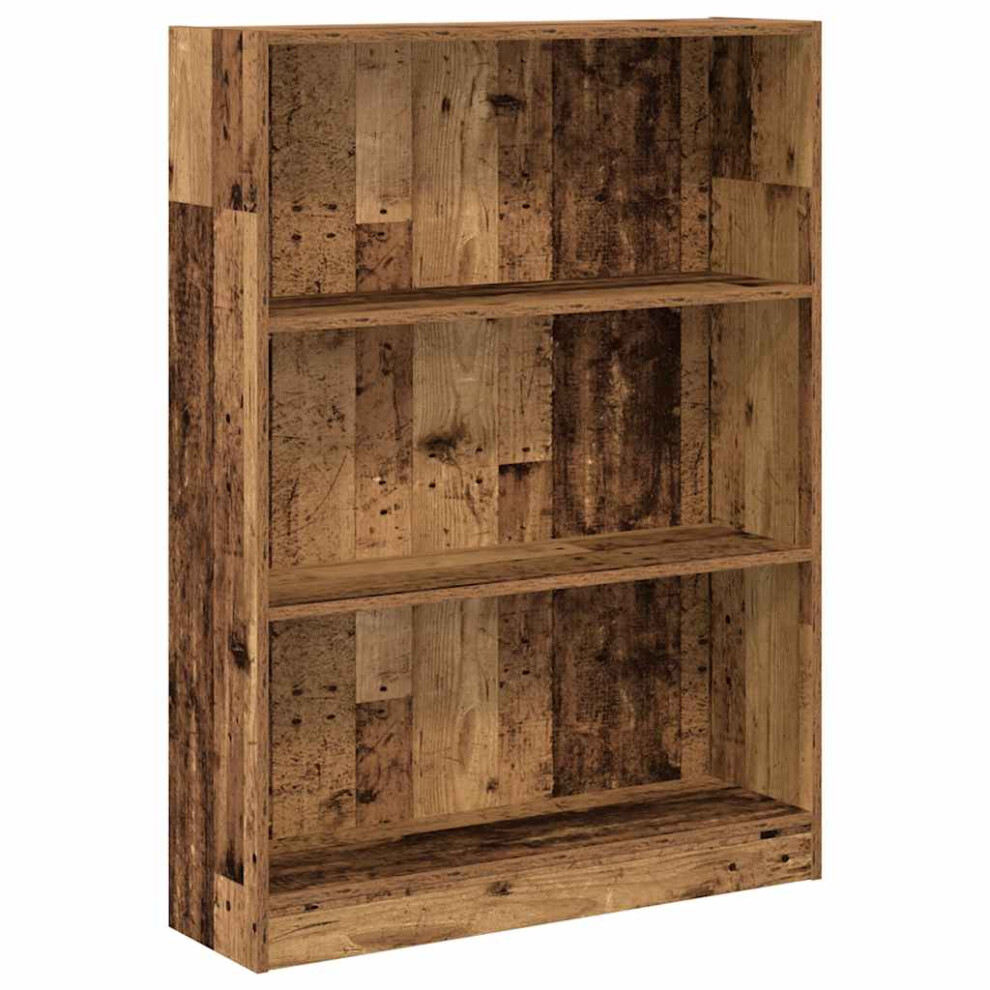 Vidaxl (Old Wood, 80 X 24 X 109 Cm) Book Cabinet Display Rack Bookshelf Storage Shelf Rack Engineered Wood