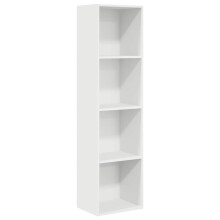 vidaXL Bookcase Bookshelf Storage Cabinet Book Stand White Engineered Wood