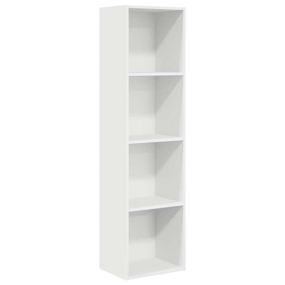 Vidaxl Bookcase Bookshelf Storage Cabinet Book Stand Engineered Wood White
