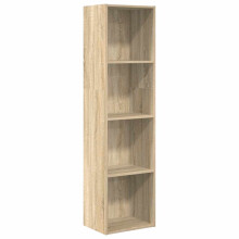 vidaXL Bookcase Storage Rack Cabinet Bookshelf Sonoma Oak Engineered Wood
