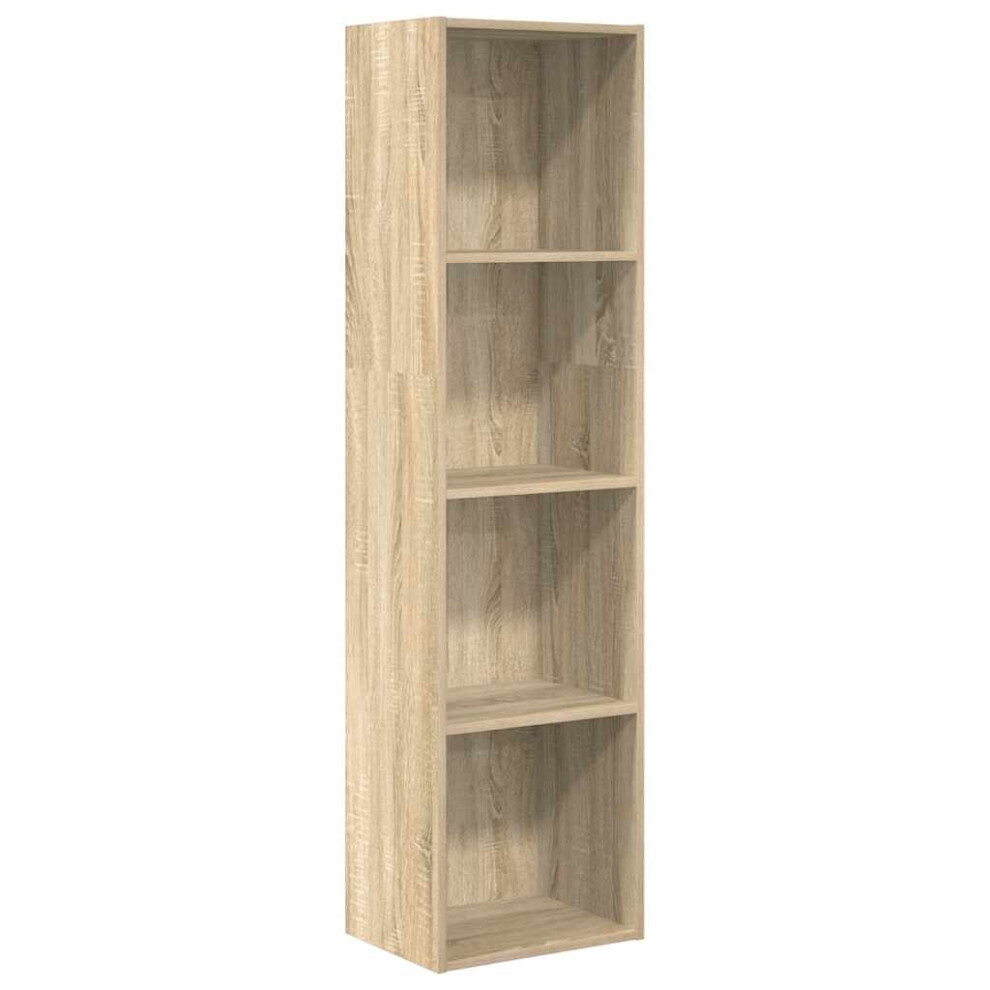 Vidaxl Bookcase Storage Rack Cabinet Bookshelf Sonoma Oak Engineered Wood