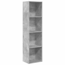 vidaXL Bookcase Storage Rack Cabinet Bookshelf Concrete Grey Engineered Wood