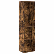 vidaXL Bookcase Storage Rack Cabinet Bookshelf Smoked Oak Engineered Wood