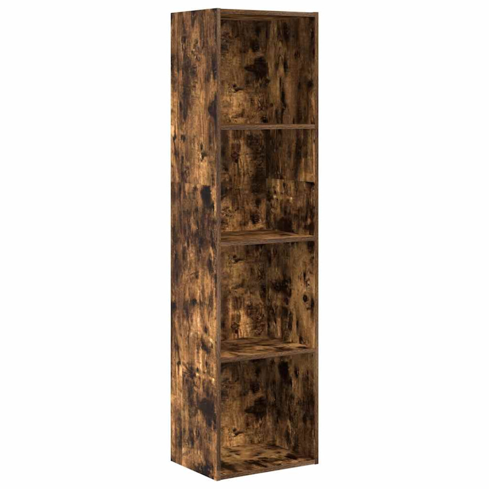 Vidaxl Bookcase Storage Rack Cabinet Bookshelf Smoked Oak Engineered Wood
