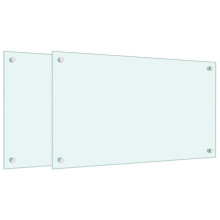 (white, 70 x 40 cm) vidaXL Kitchen Backsplash Wall Tile Panel Kitchen Back Wall Tempered Glass