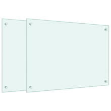 (white, 70 x 50 cm) vidaXL Kitchen Backsplash Wall Tile Panel Kitchen Back Wall Tempered Glass