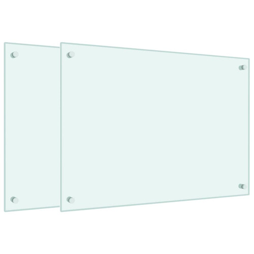 VidaXL (white, 70 x 50 cm) vidaXL Kitchen Backsplash Wall Tile Panel Kitchen Back Wall Tempered Glass