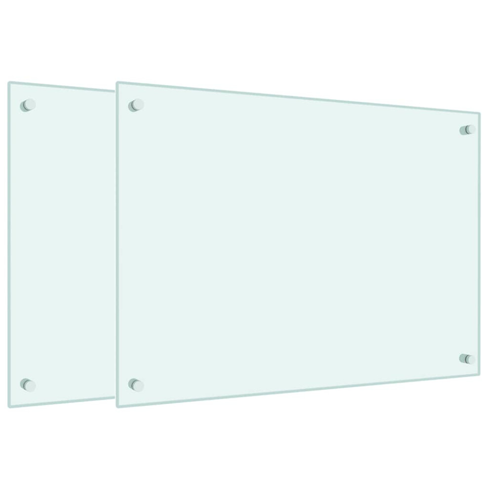 (white, 70 x 50 cm) vidaXL Kitchen Backsplash Wall Tile Panel Kitchen Back Wall Tempered Glass-image-OPC-PF8S58N-NEW