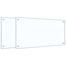 (transparent, 80 x 40 cm) vidaXL Kitchen Backsplash Wall Tile Panel Kitchen Back Wall Tempered Glass