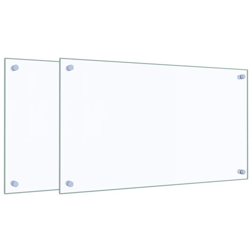 VidaXL (transparent, 70 x 40 cm) vidaXL Kitchen Backsplash Wall Tile Panel Kitchen Back Wall Tempered Glass