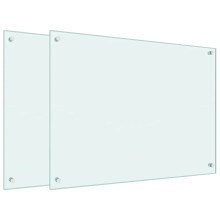 (white, 80 x 60 cm) vidaXL Kitchen Backsplash Wall Tile Panel Kitchen Back Wall Tempered Glass